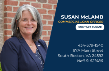 Susan McLamb
Commercial Loan Officer
Click to contact Susan
434-579-1540